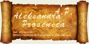Aleksandra Prosenica vizit kartica